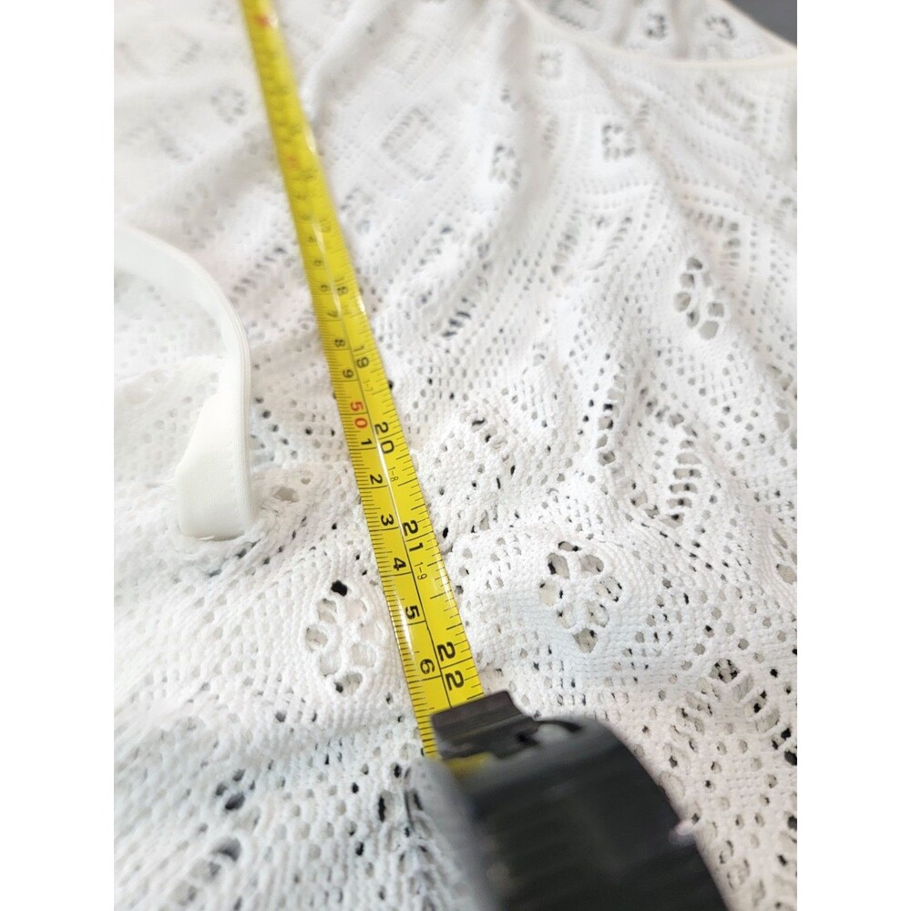 Becca by Rebecca Virtue White Crochet Lace Cover Up Top XS Nordstrom NWT Boho - Picture 6 of 9